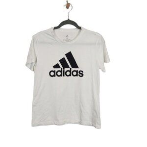 Adidas Short Sleeve Crewneck Graphic Tee in White‎ - Size Medium